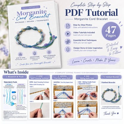Cord Bracelet DIY Tutorial – Step-by-Step PDF Pattern + Video