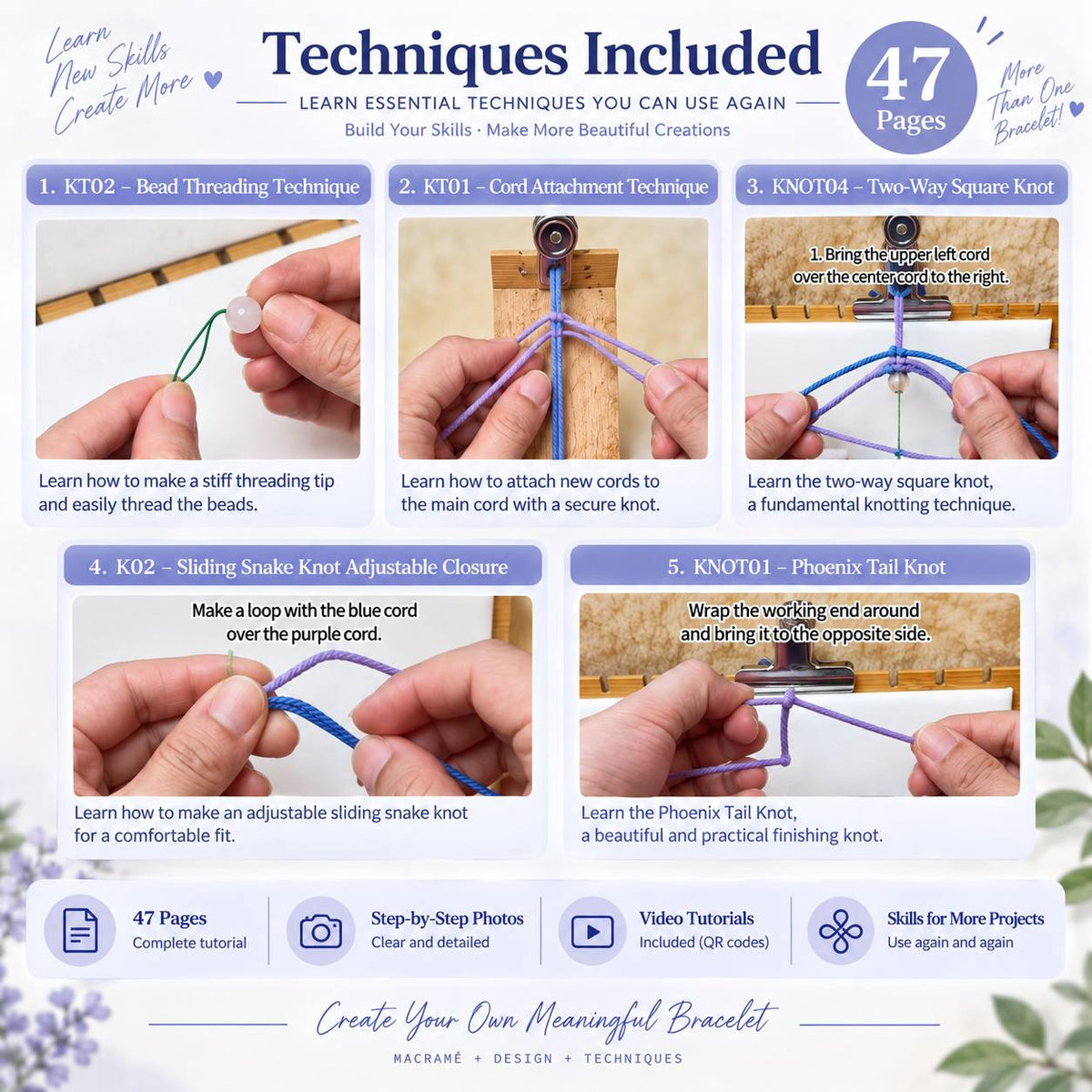 Cord Bracelet DIY Tutorial – Step-by-Step PDF Pattern + Video
