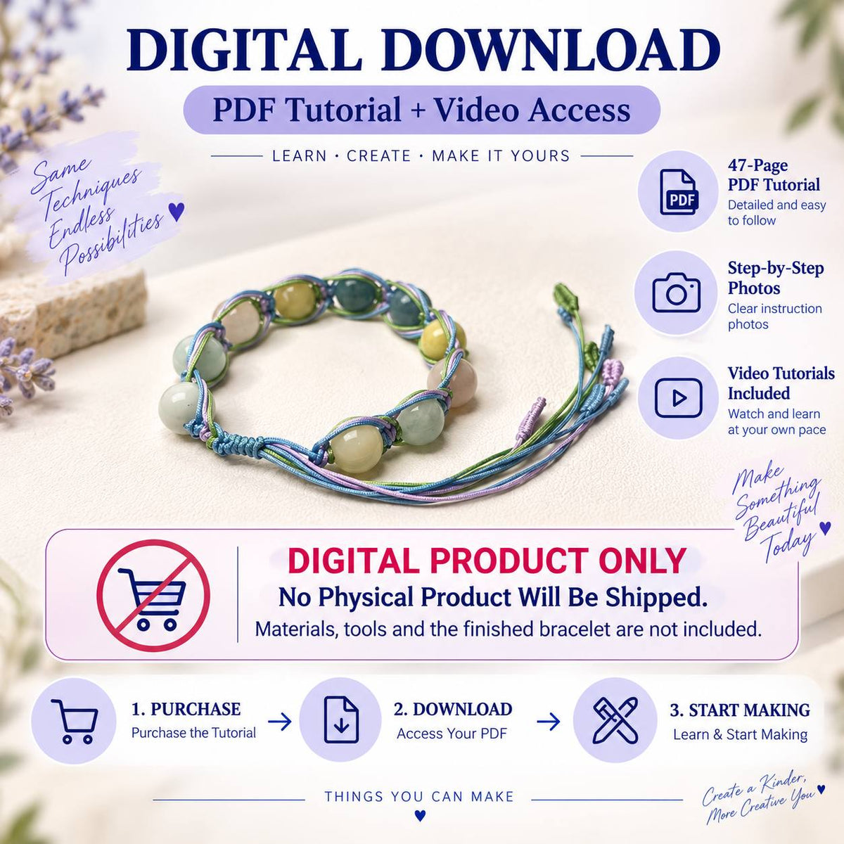 Cord Bracelet DIY Tutorial – Step-by-Step PDF Pattern + Video