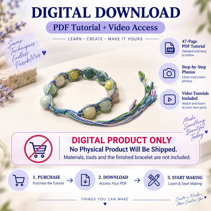 Cord Bracelet DIY Tutorial – Step-by-Step PDF Pattern + Video