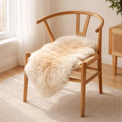 Premium Australian Sheepskin Rug 90×60cm Long Wool