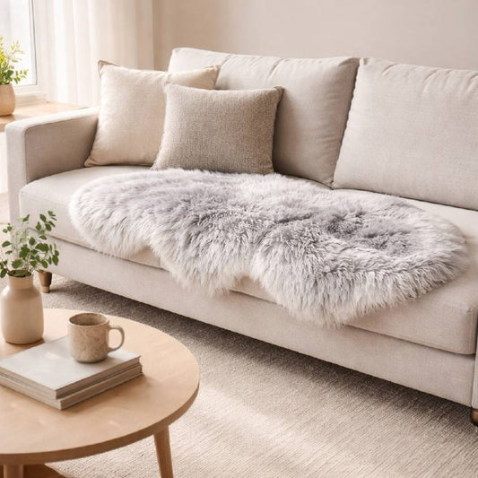 Australian Sheepskin Rug 185×65cm Long Wool Double Sheepskin