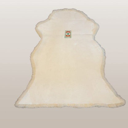 Premium Australian Sheepskin Rug 100×63cm Short Wool Ivory White