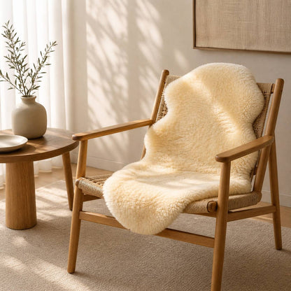 Premium Australian Sheepskin Rug 136×65cm Short Wool Cream Rug