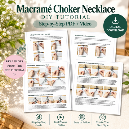 Macramé Pendant DIY Tutorial – Step-by-Step PDF + Video