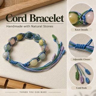 Cord Bracelet DIY Tutorial – Step-by-Step PDF Pattern + Video
