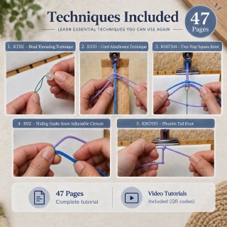 Cord Bracelet DIY Tutorial – Step-by-Step PDF Pattern + Video